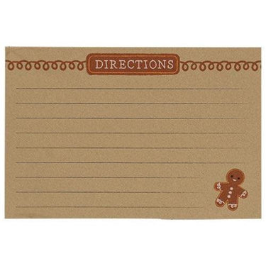 24 Pkg Gingerbread Man Recipe Cards - The Fox Decor
